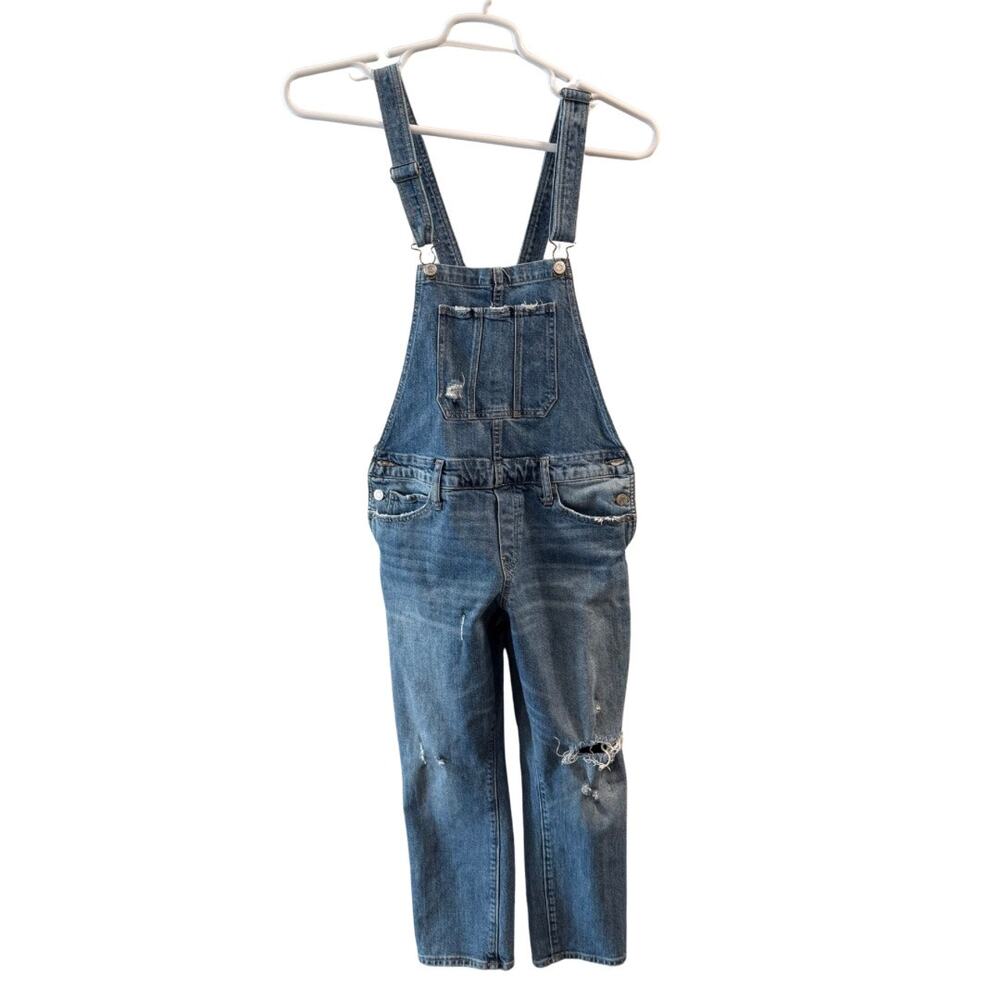 Lucky Brand Women’s Cropped Denim Overalls Size S - Picture 1 of 8
